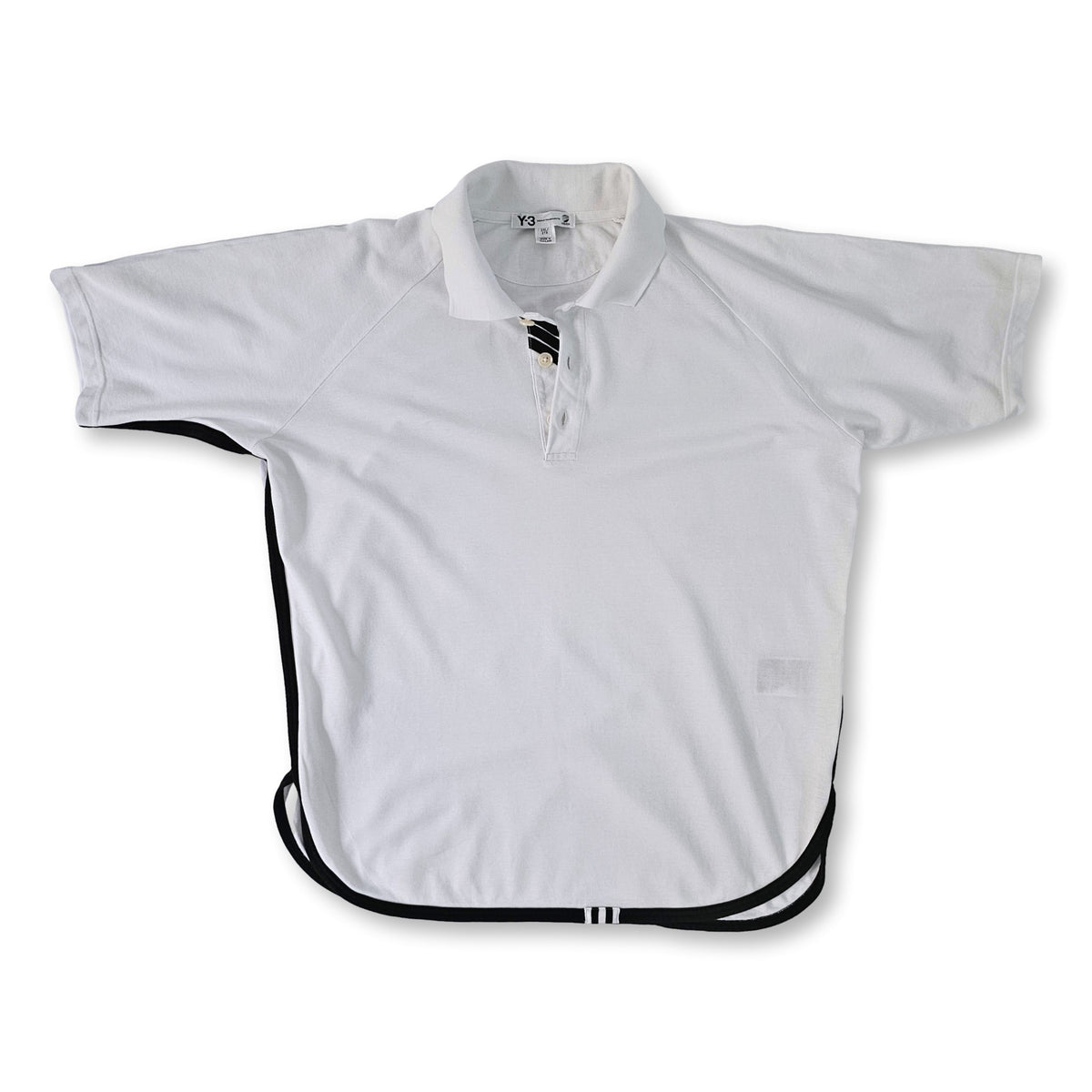 トップス Yohji Yamamoto POUR HOMME polo shirt 3 YOHJI YAMAMOTO Y-3 Men's Solid Blue Polo-Rugby Cotton 3 Button
