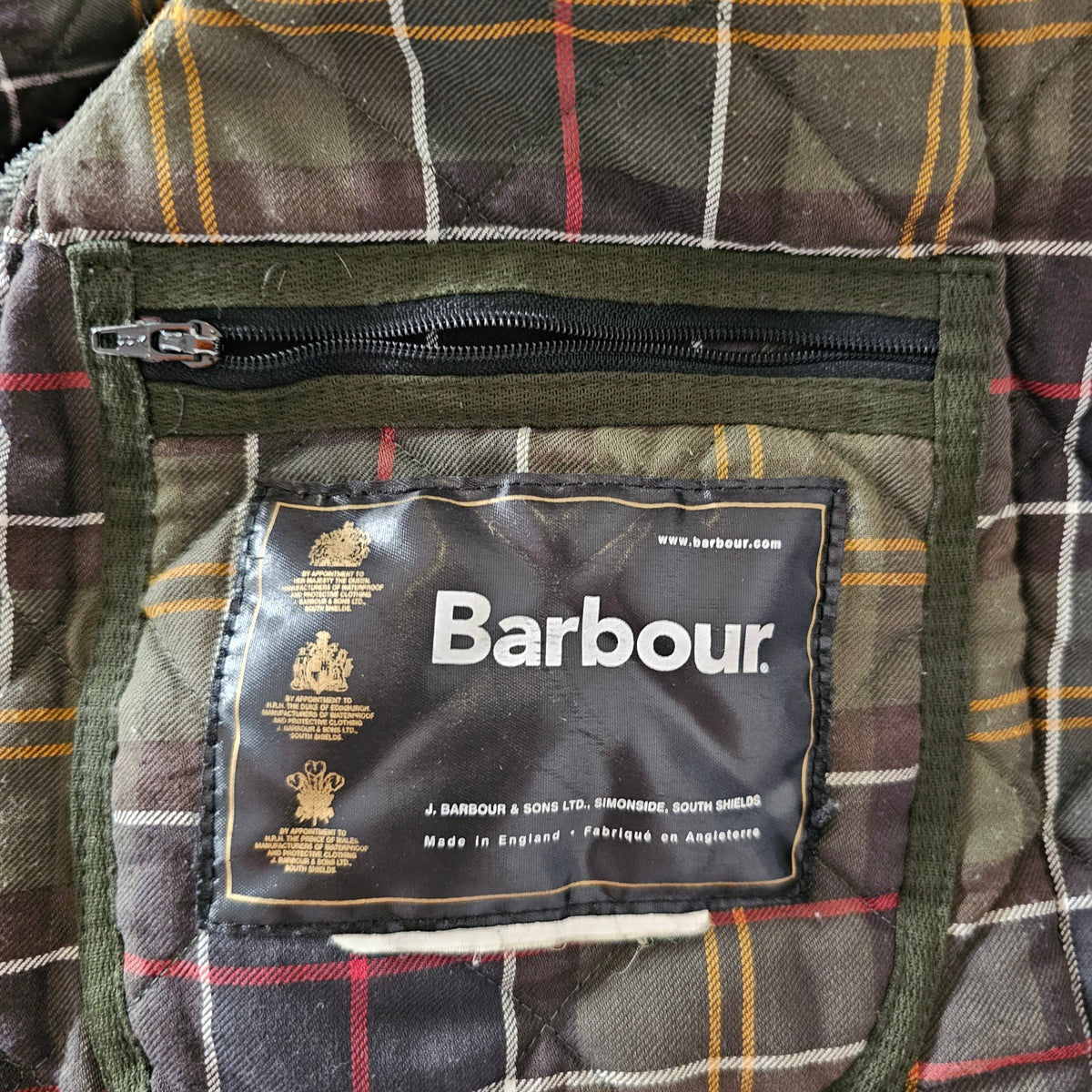 Barbour made hot sale in england