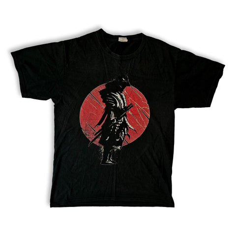 Vintage black samurai print t-shirt