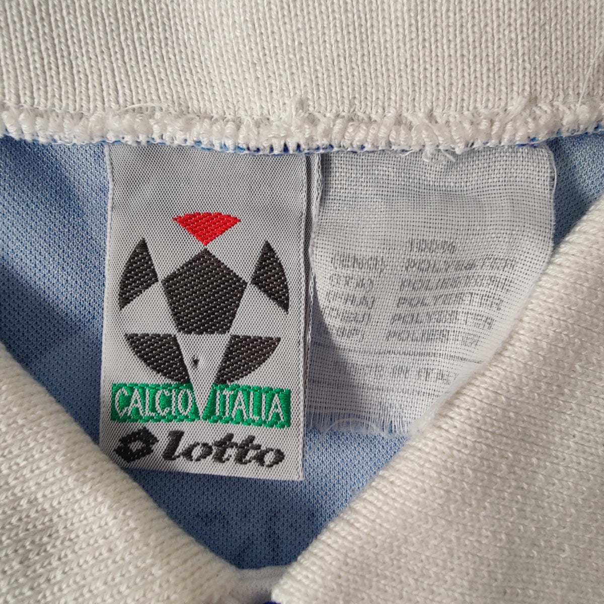 Maillot Lotto Manche longue noir jaune vintage calcio Jersey football