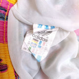 90s multicolor Adidas Take Off Warhol-style cactus prints shorts