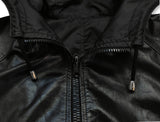 Vintage black Pollini leather bomber jacket
