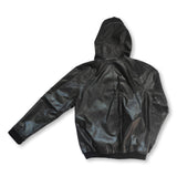 Vintage black Pollini leather bomber jacket