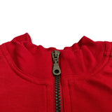 90s red Reebok Spin 1/4 zip t-shirt