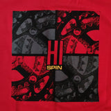 90s red Reebok Spin 1/4 zip t-shirt