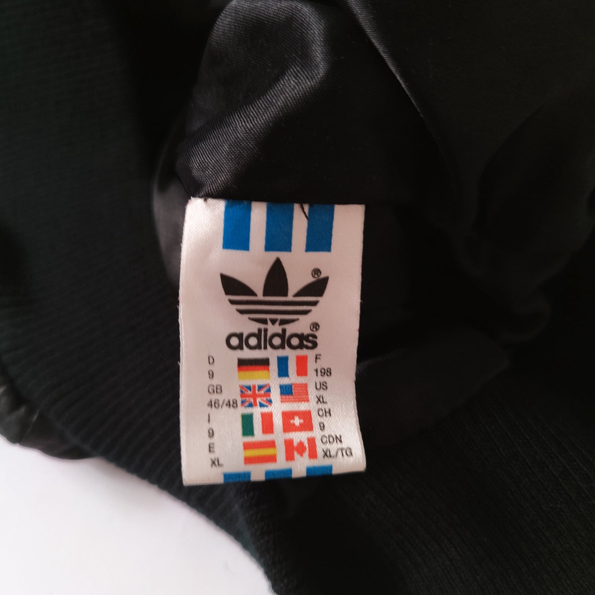 80s black Adidas Olympics leather jacket | retroiscooler