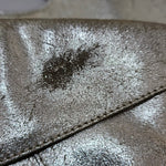 Silver Asos real leather clutch bag