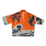 Japanese print kimono shirt