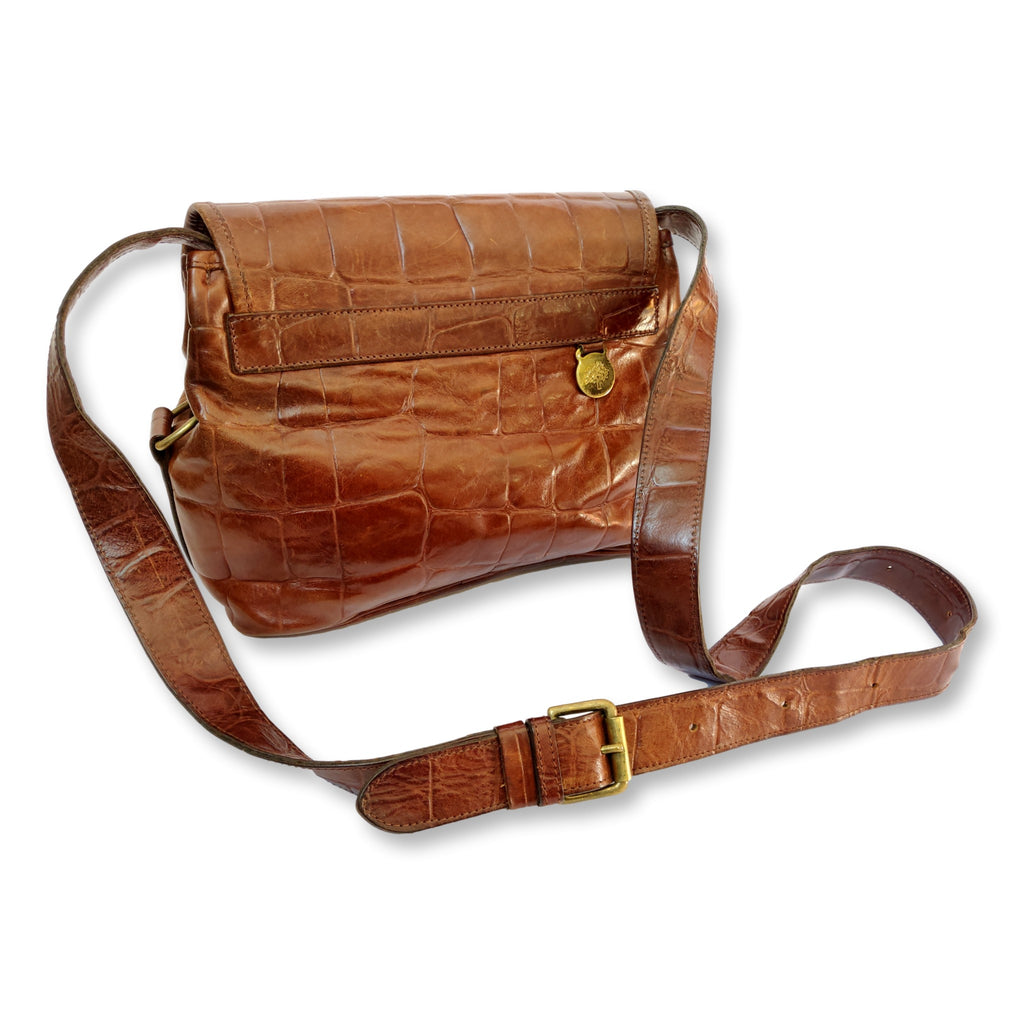 90s brown Mulberry crossbody bag Made in England, retroiscooler