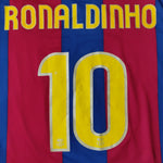 2007-08 blue and red Nike FC Barcelona Ronaldinho #10 shirt 