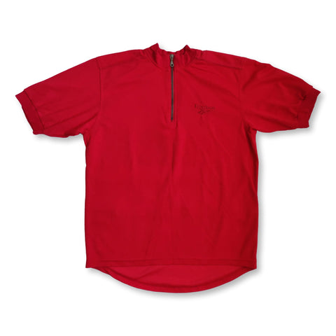 90s red Reebok Spin 1/4 zip t-shirt
