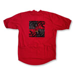 90s red Reebok Spin 1/4 zip t-shirt