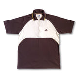 90s brown Adidas Equipment polo shirt