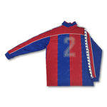 1993-94 red and blue FC Barcelona Kappa Albert Ferrer #2 long-sleeve player-issue shirt