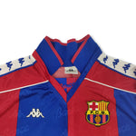 1993-94 red and blue FC Barcelona Kappa Albert Ferrer #2 long-sleeve player-issue shirt