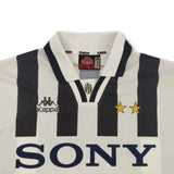 1995-96 black and white Kappa Juventus Torino Vialli #9 long-sleeve shirt