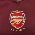 2005-06 redcurrant Arsenal London Nike Highbury commerative shirt