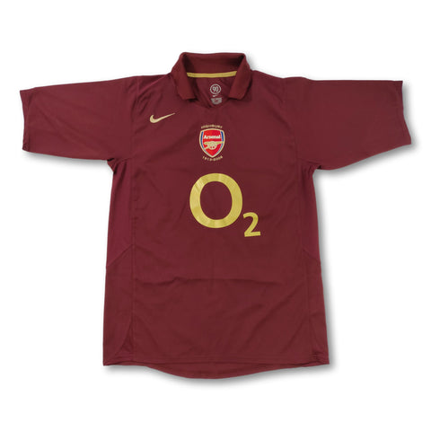 2005-06 redcurrant Arsenal London Nike Highbury commerative shirt
