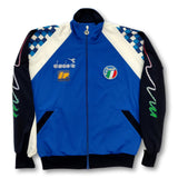 1990 blue Italy Diadora player-issue track top