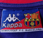 1992-95 blue FC Barcelona Kappa cotton long-sleeve polo 3