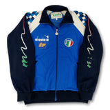 1990 blue Italy Diadora player-issue track jacket