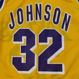 1991-92 yellow LA Lakers Champion Magic Johnson #32 basketball jersey