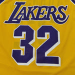 1991-92 yellow LA Lakers Champion Magic Johnson #32 basketball jersey