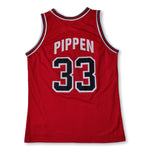 1991-92 red Champion Chicago Bulls Scottie Pippen #33 basketball jersey