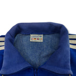 80s blue Adidas Ventex velvet track jacket Made in France