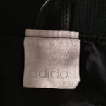 80s black Adidas Olympics leather jacket