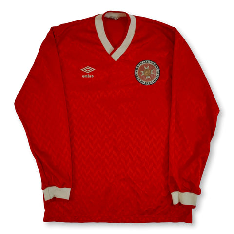1991-92 Malta Umbro long-sleeve player-issued shirt