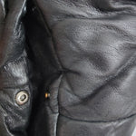 Black Trussardi leather bomber jacket Made in Italy