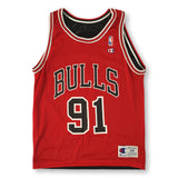 1997-98 Bulls Champion Rodman #91 jersey Made in SUA