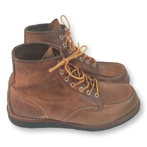 Brown Red Wing Heritage Moc Toe boots
