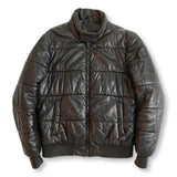 Black Trussardi leather bomber jacket Made in Italy